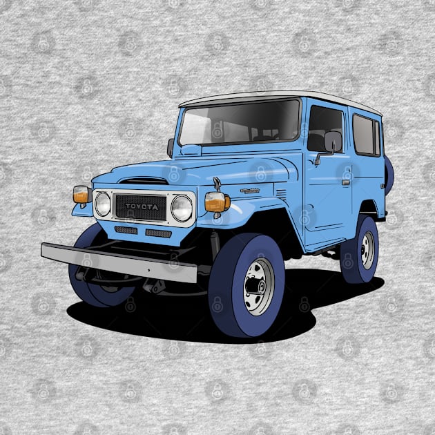 Toyota Land Cruiser FJ40 truck in blue by Webazoot